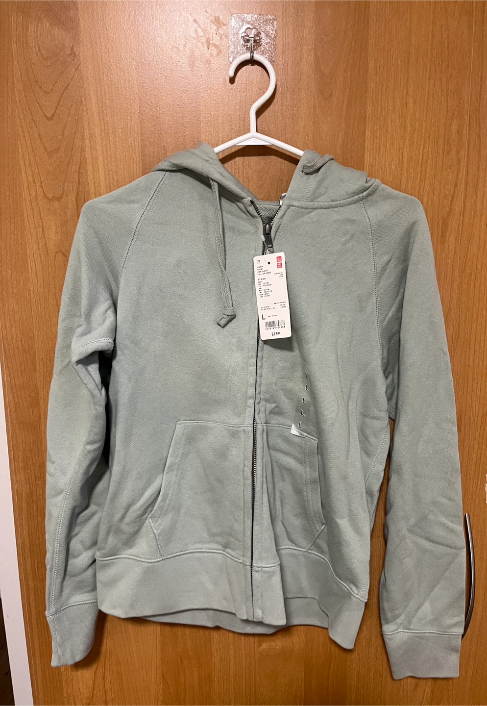 Uniqlo Zip-Up Hoodie - Light Green