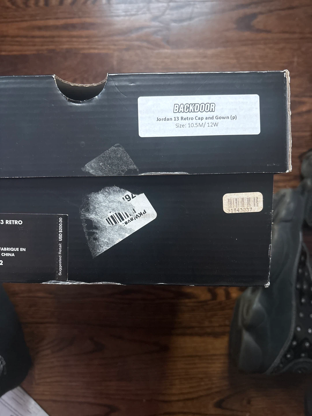 Jordan 13 Retro Cap and Gown (p) Black/Black - photo 2