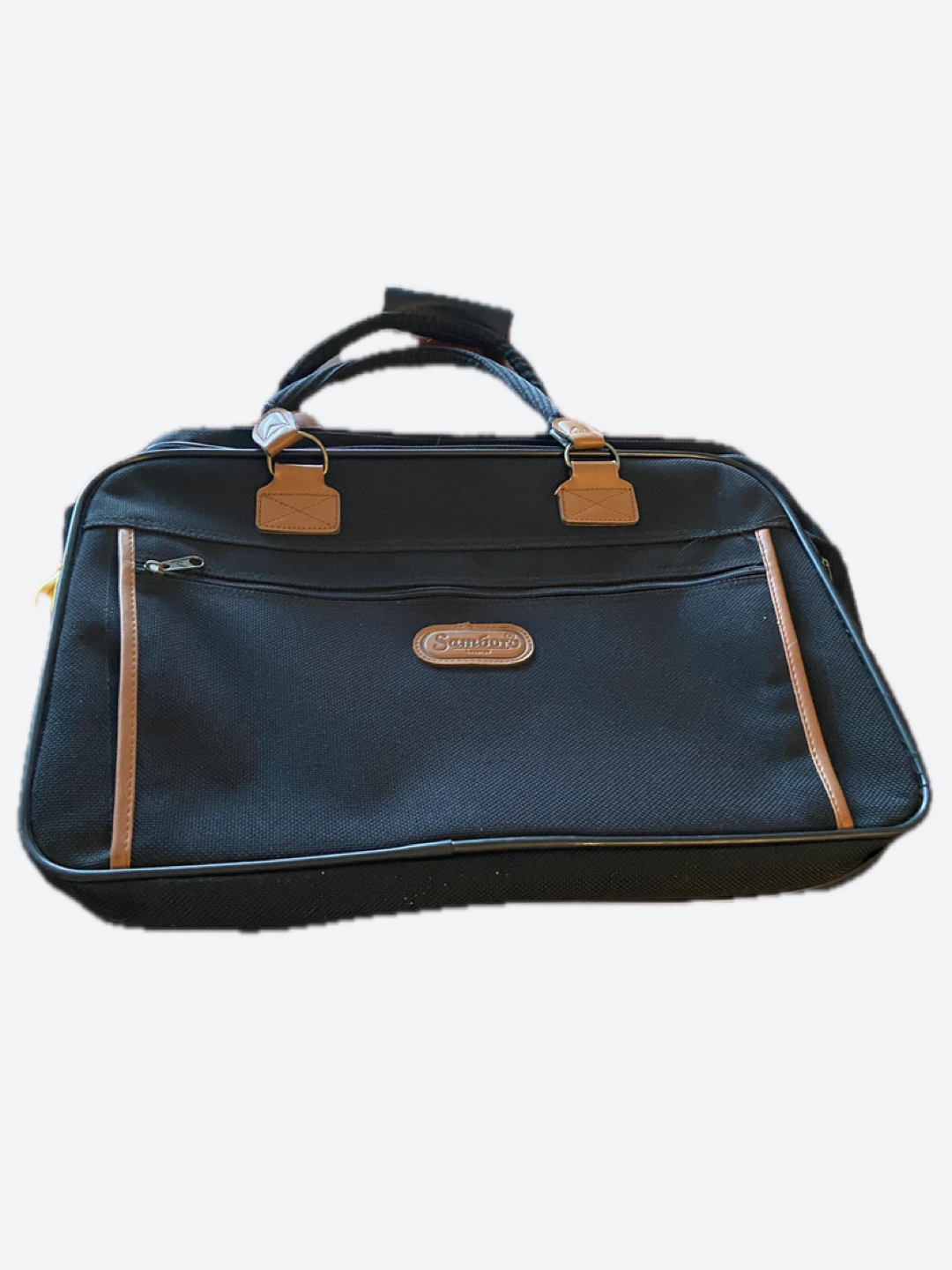 Samsonite Black  suitcase with Tan Accents