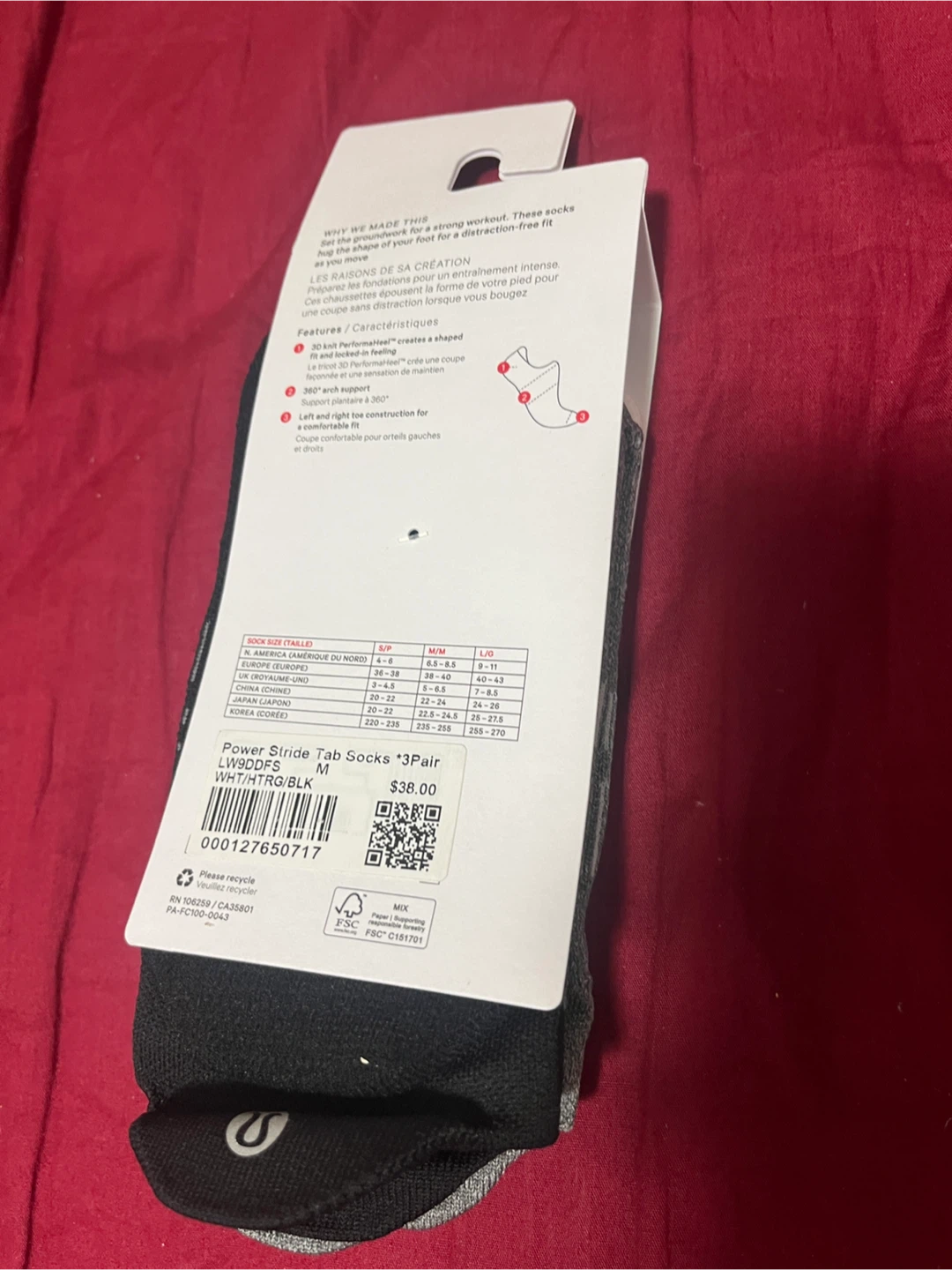 Lululemon Power Stride Tab Socks 3 Pair - photo 2