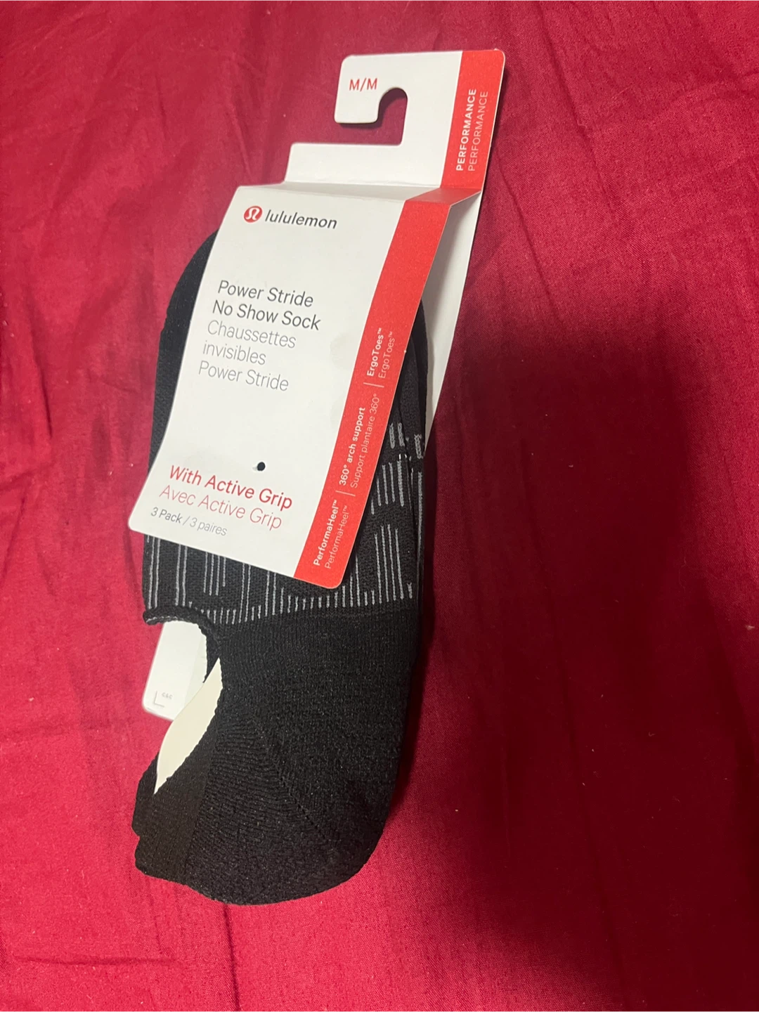 Lululemon Power Stride No Show Active Grip 3 Pack Socks - photo 2