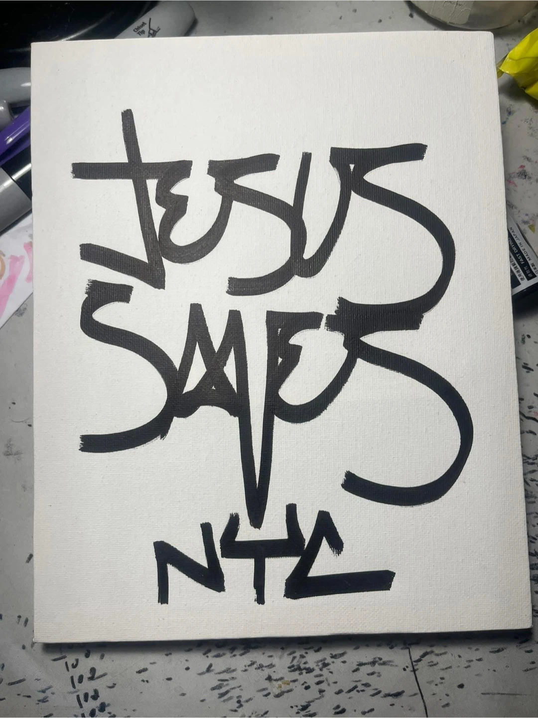 Jesus Saves NYC Canvas Art