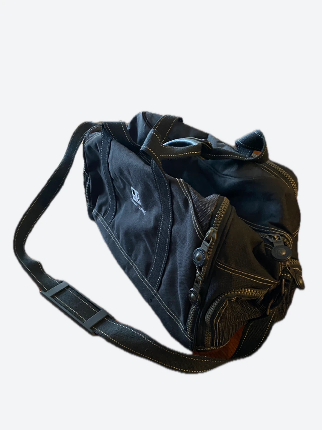 Black Duffle Bag with Shoulder Strap - photo 2