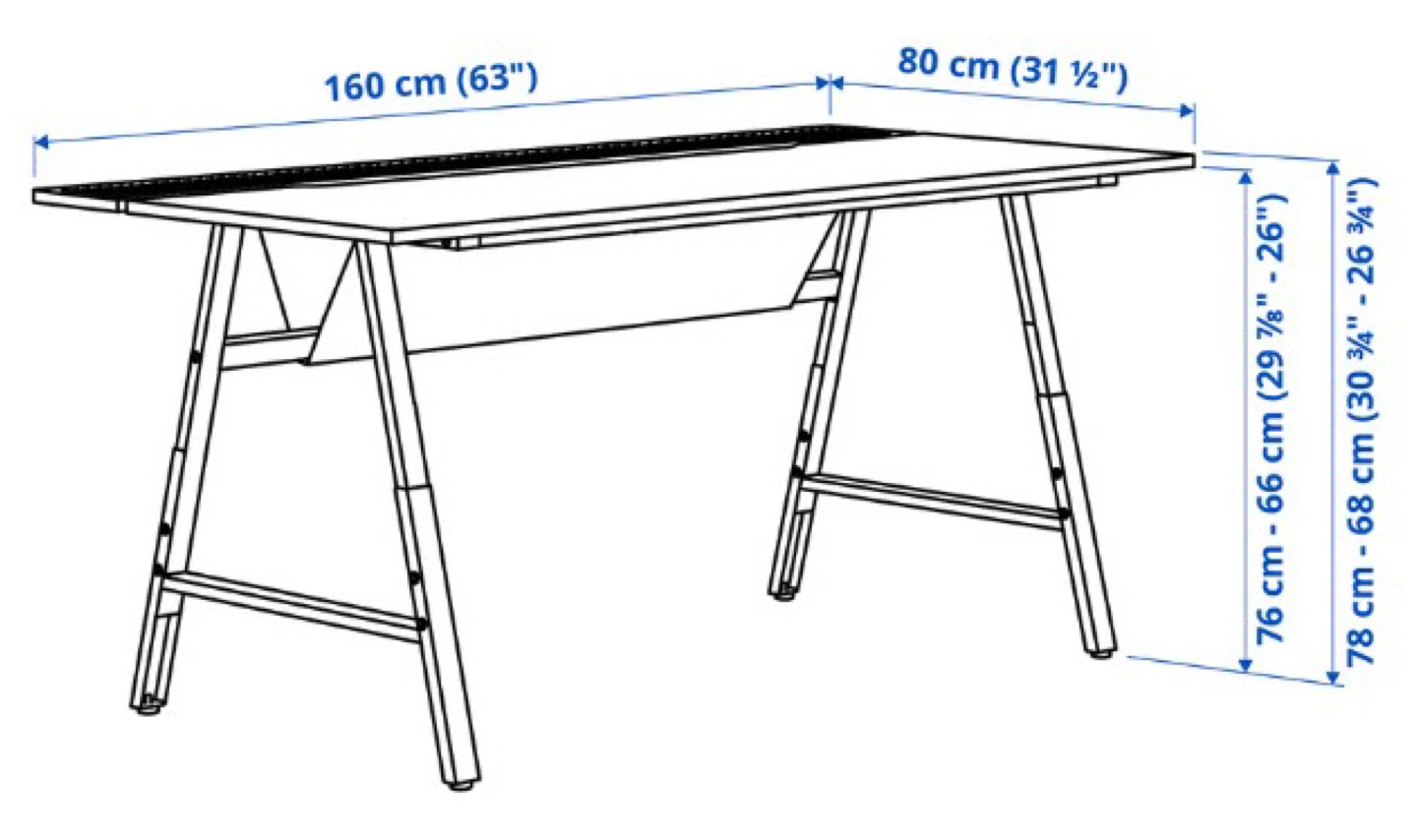 UTESPELARE Gaming Desk Black 160x80 cm - photo 4