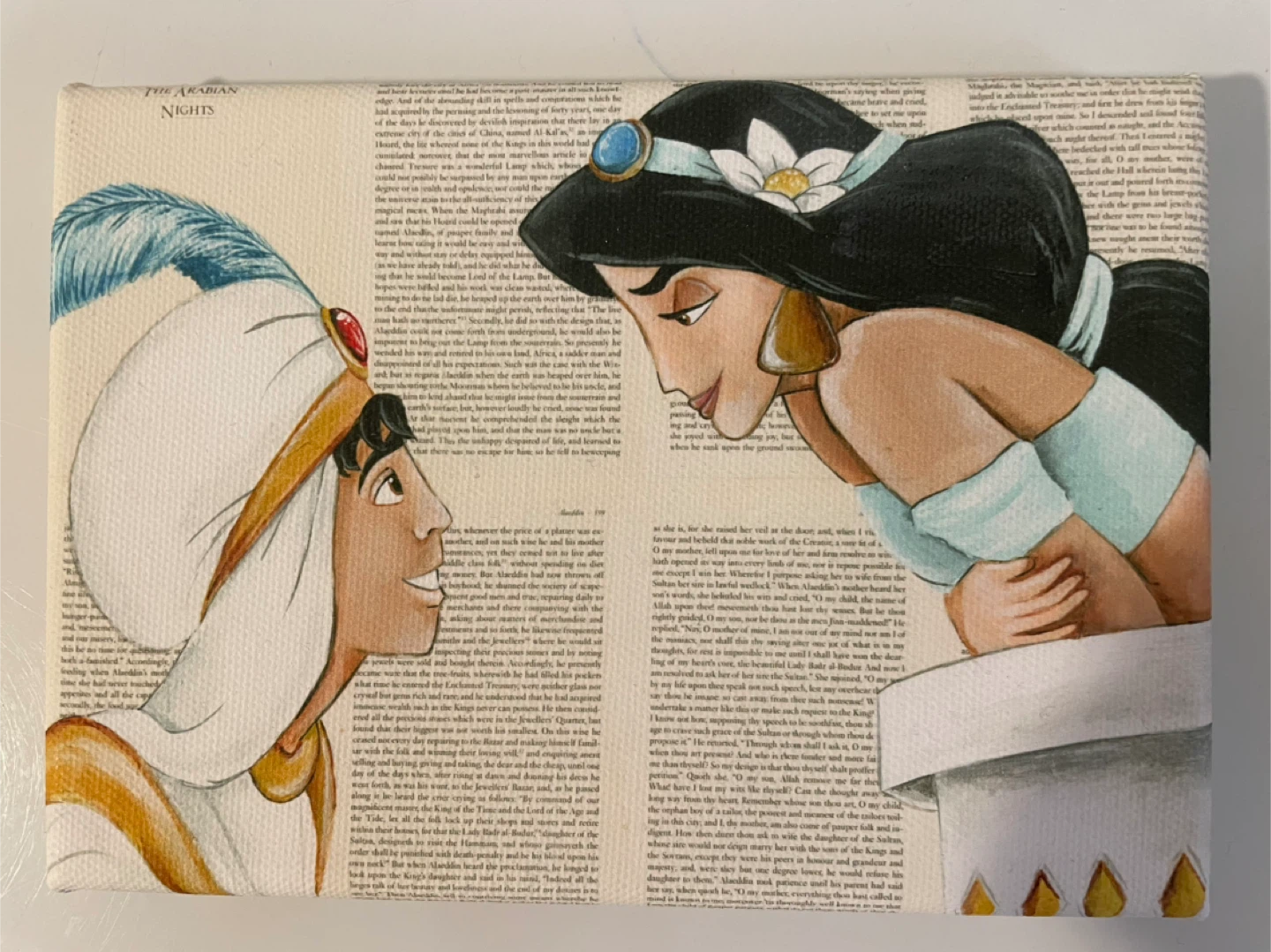 Aladdin and Jasmine Canvas Art