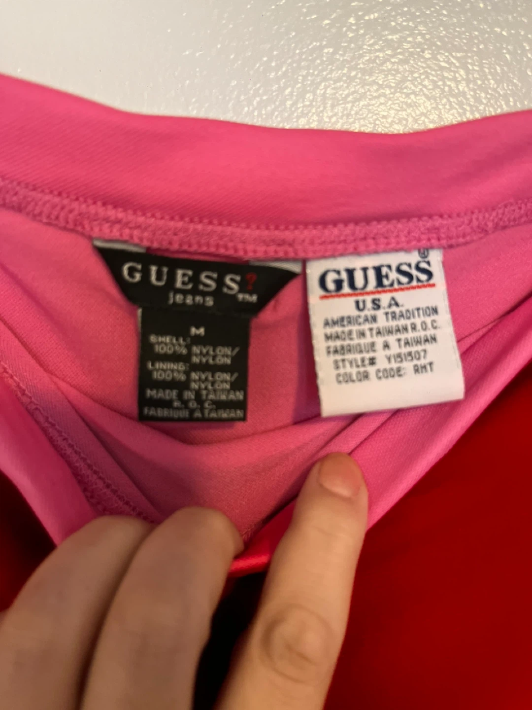 Guess Jeans Red & Pink Sport Skirt Size M