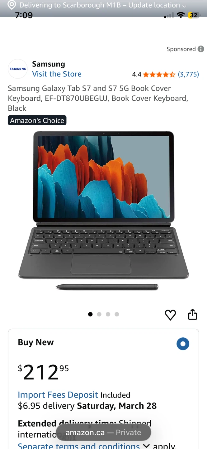 Samsung Galaxy Tab S7 128 GB with 2 Book Cover Keyboard - photo 5