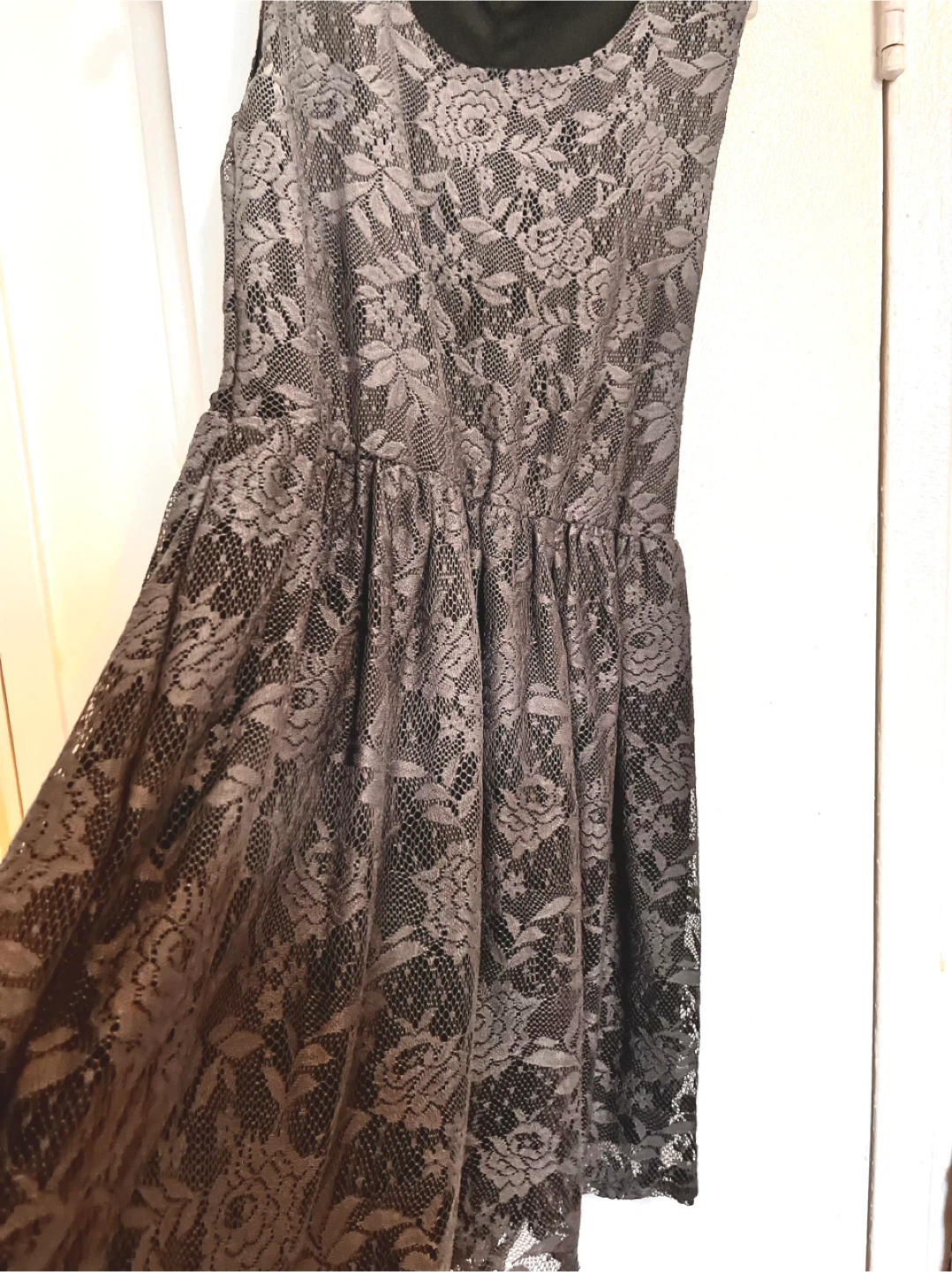 ADROM FASHION Women's Grey Lace Dress Size 38 - photo 2