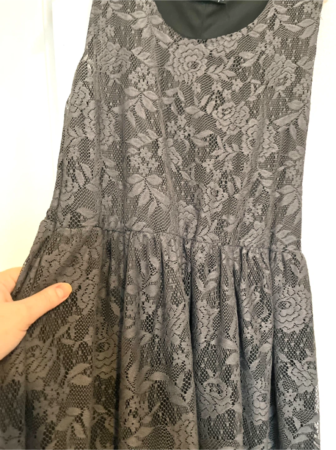 ADROM FASHION Women's Grey Lace Dress Size 38 - photo 3