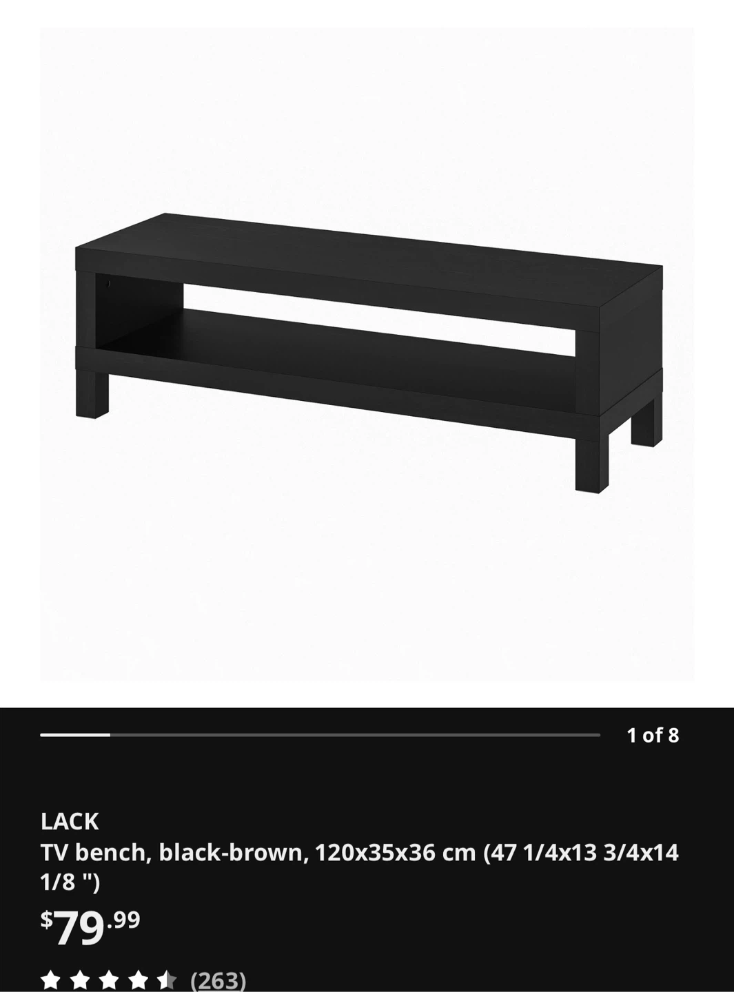 IKEA LACK TV Bench (black-brown) — $30 (firm price) - photo 3