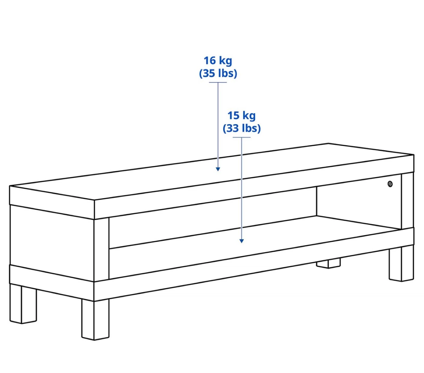 IKEA LACK TV Bench (black-brown) — $30 (firm price) - photo 4
