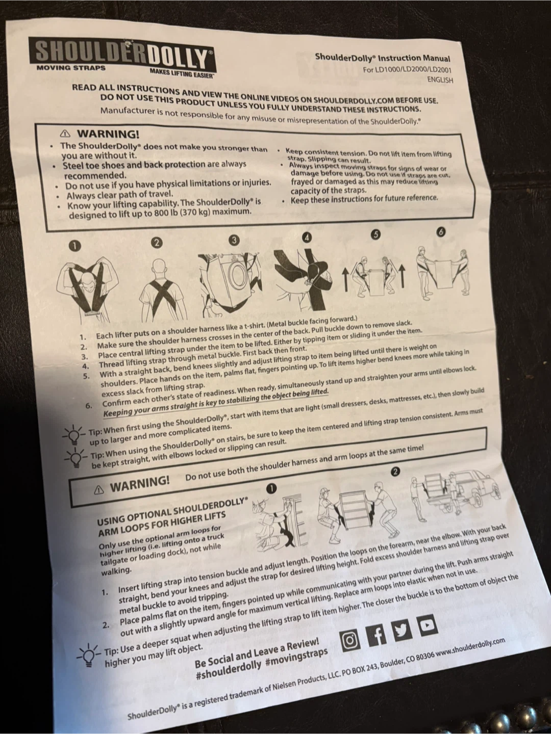 FREE Shoulder dolly strap system for moving furniture. - photo 4