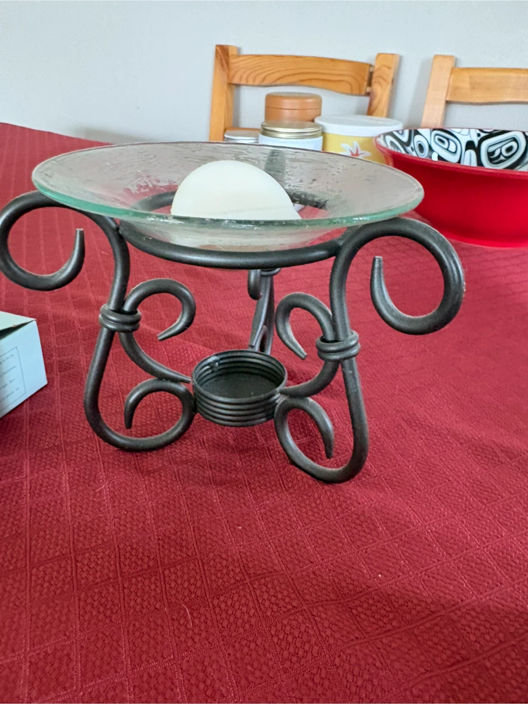 Metal Wax Melt Burner with Glass Dish and Scent Melts