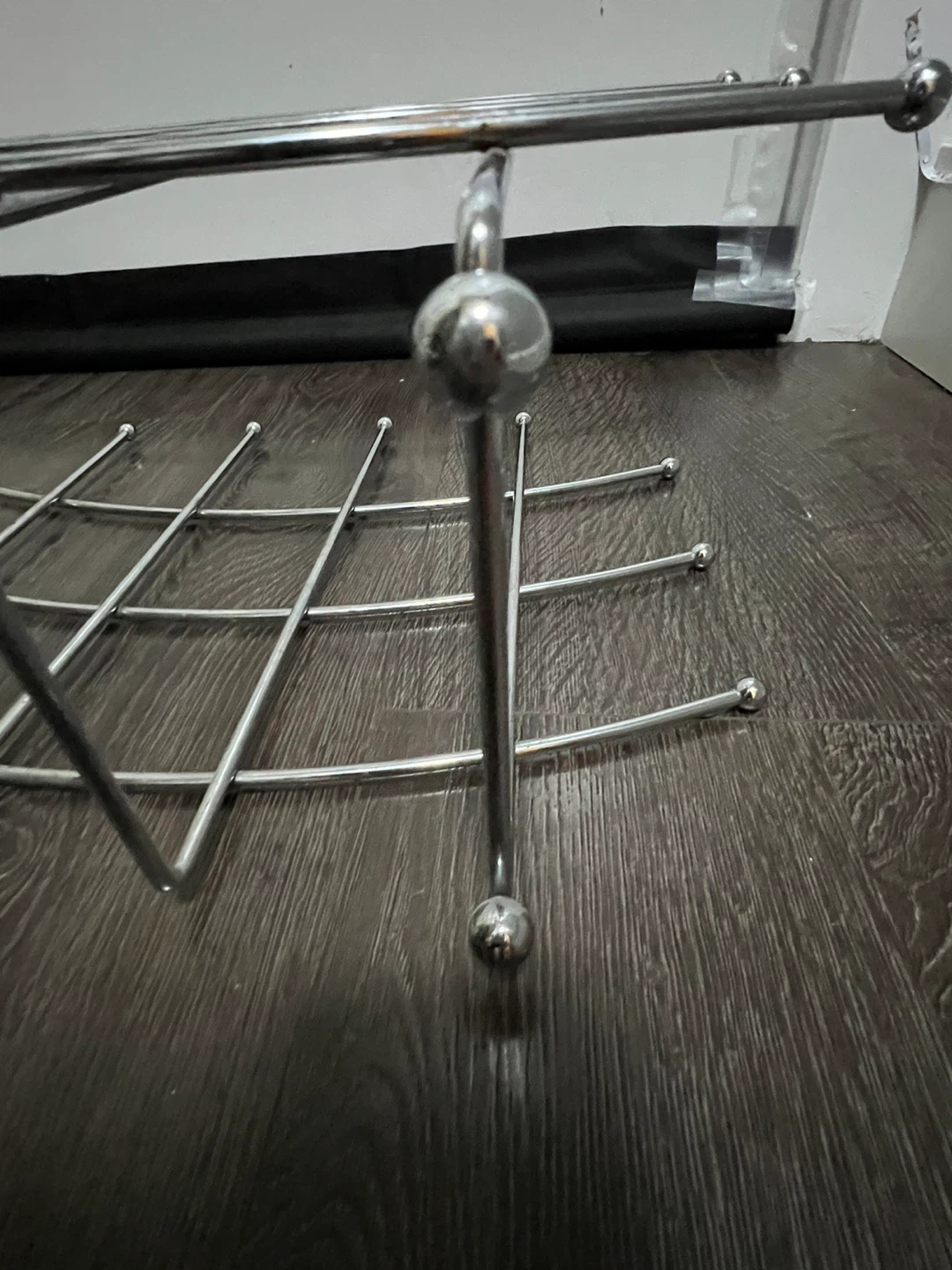 Vintage MCM Chrome Atomic Magazine Rack / Record Holder - photo 3