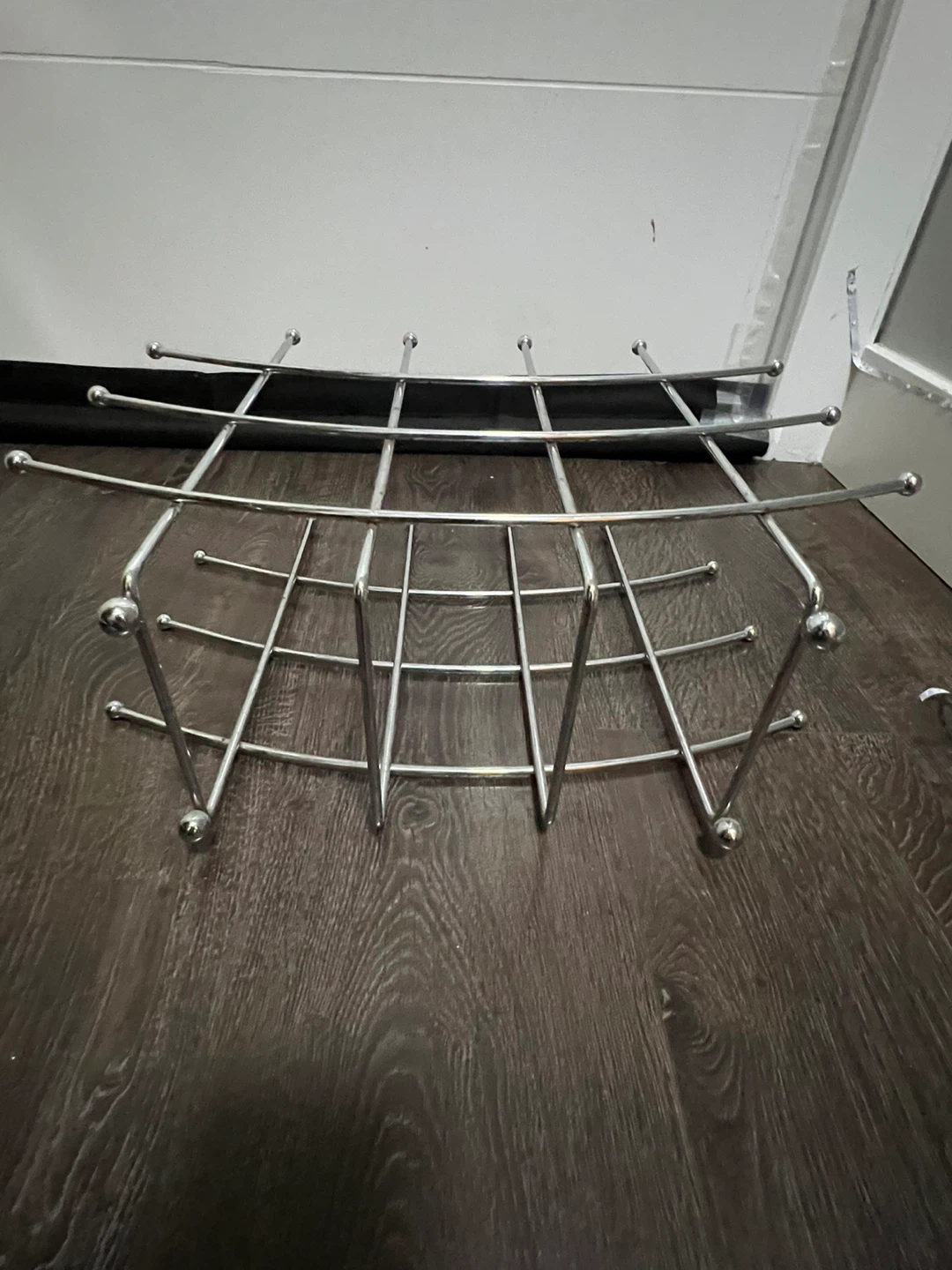 Vintage MCM Chrome Atomic Magazine Rack / Record Holder - photo 2