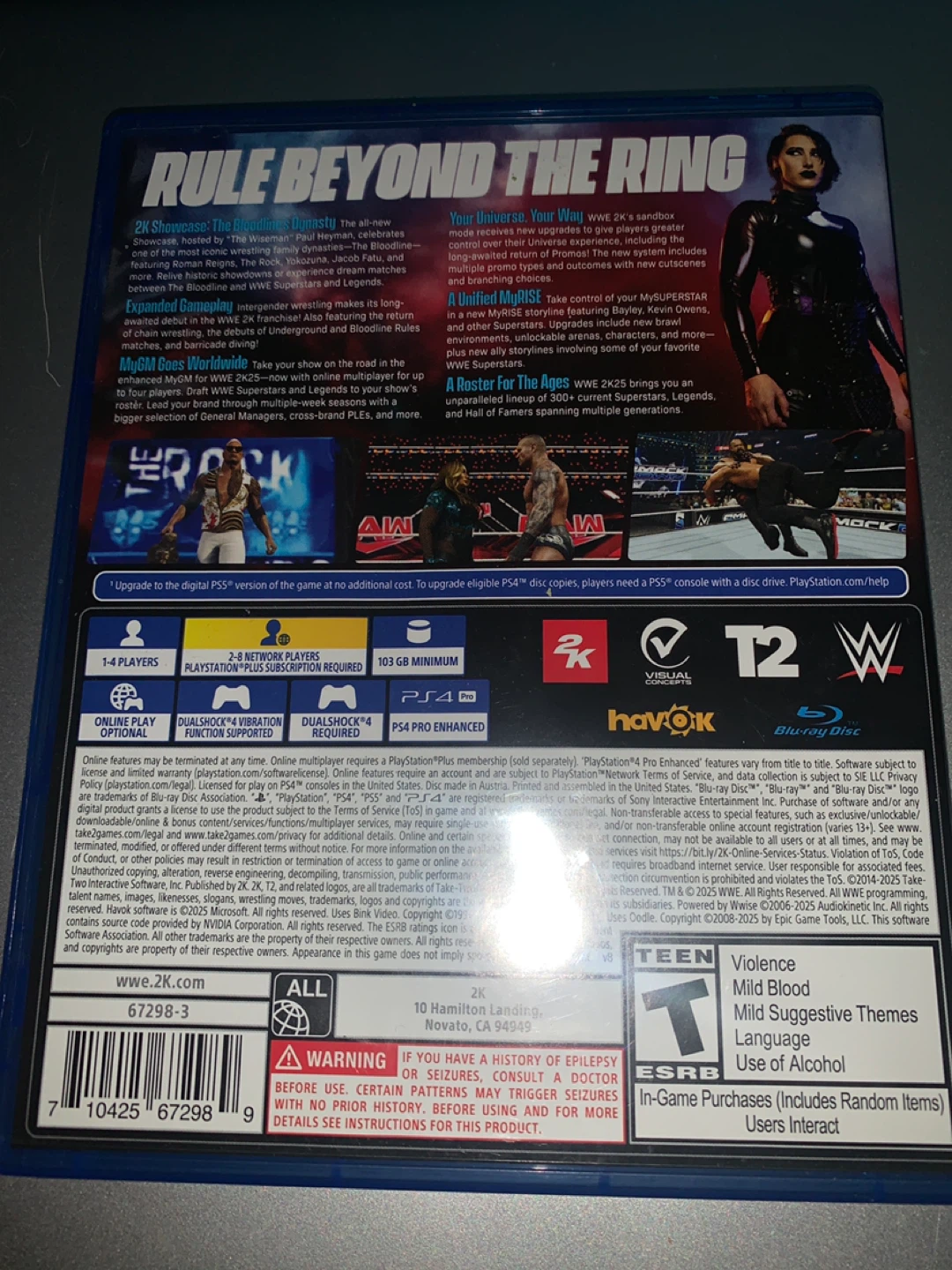 WWE 2K25 Video Game for PlayStation 4 - photo 2