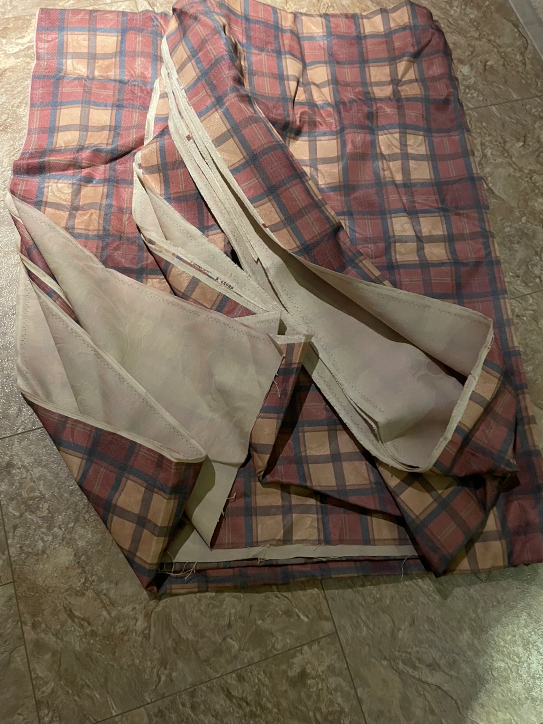 Plaid loop curtains - photo 2