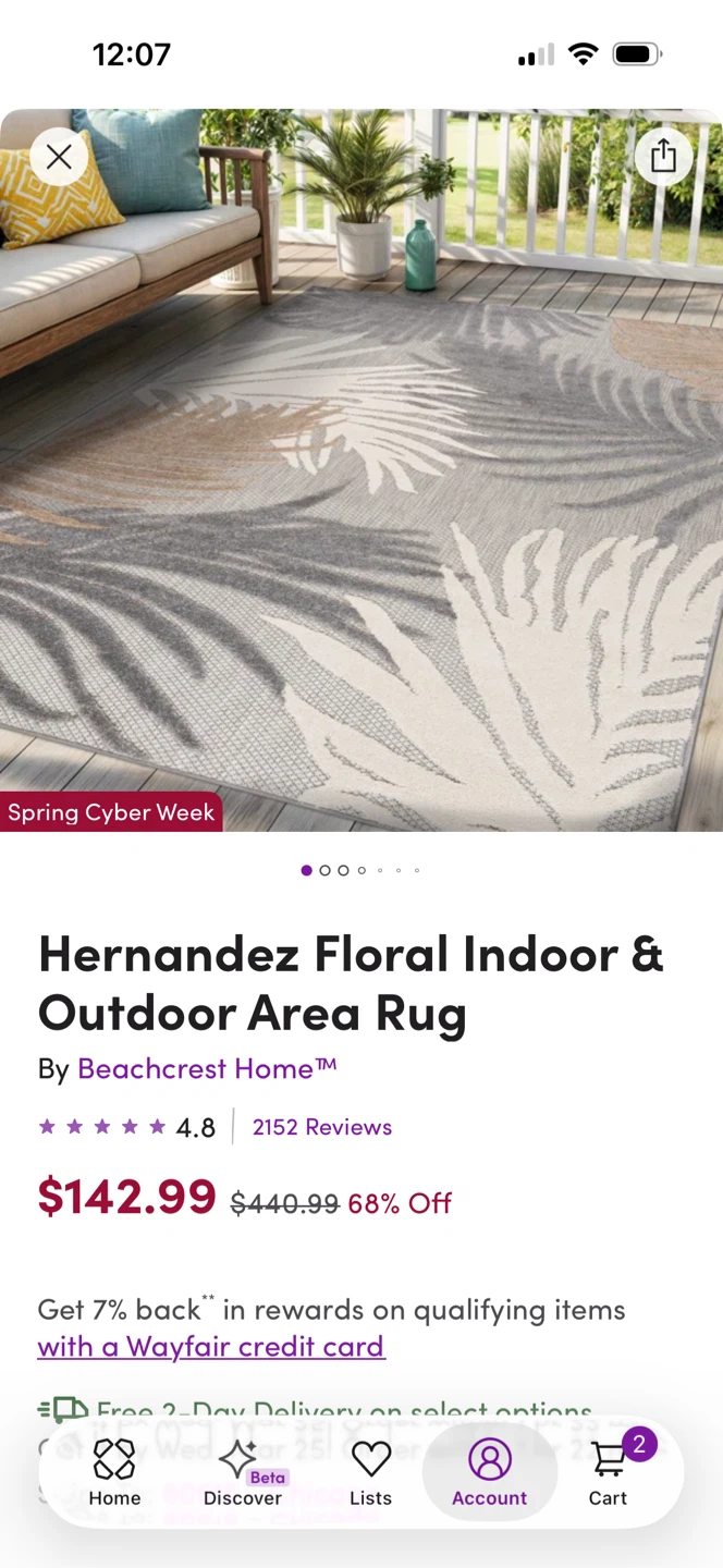 Hernandez Floral Indoor & Outdoor Area Rug
