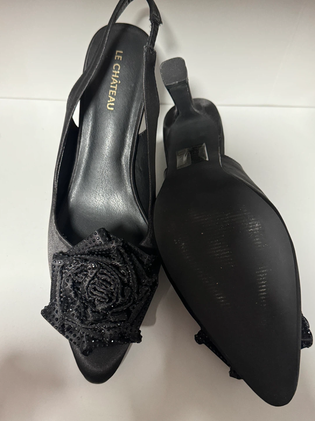 LE CHÂTEAU Black Slingback Heels - photo 3
