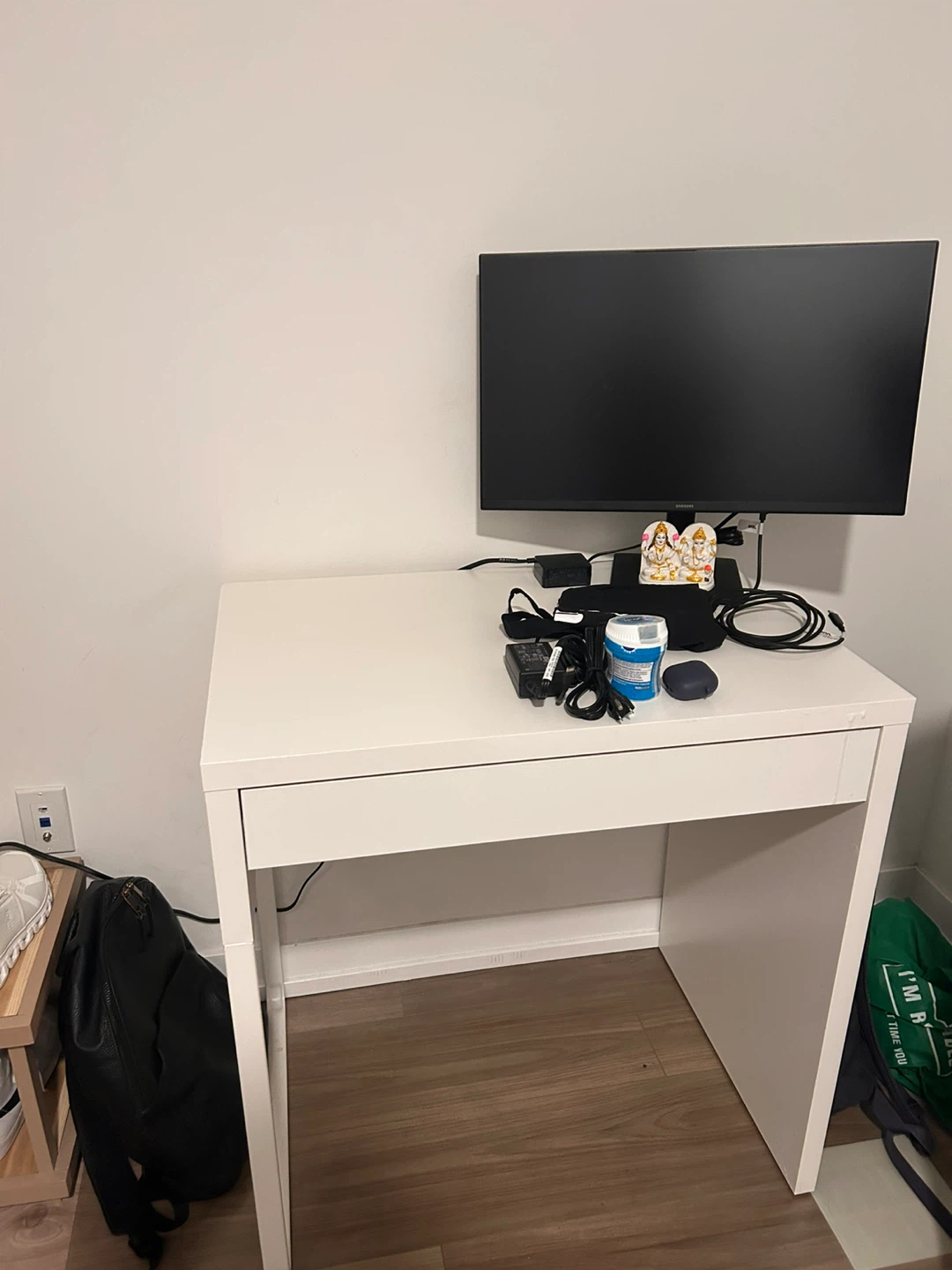 White Desk with Drawer
