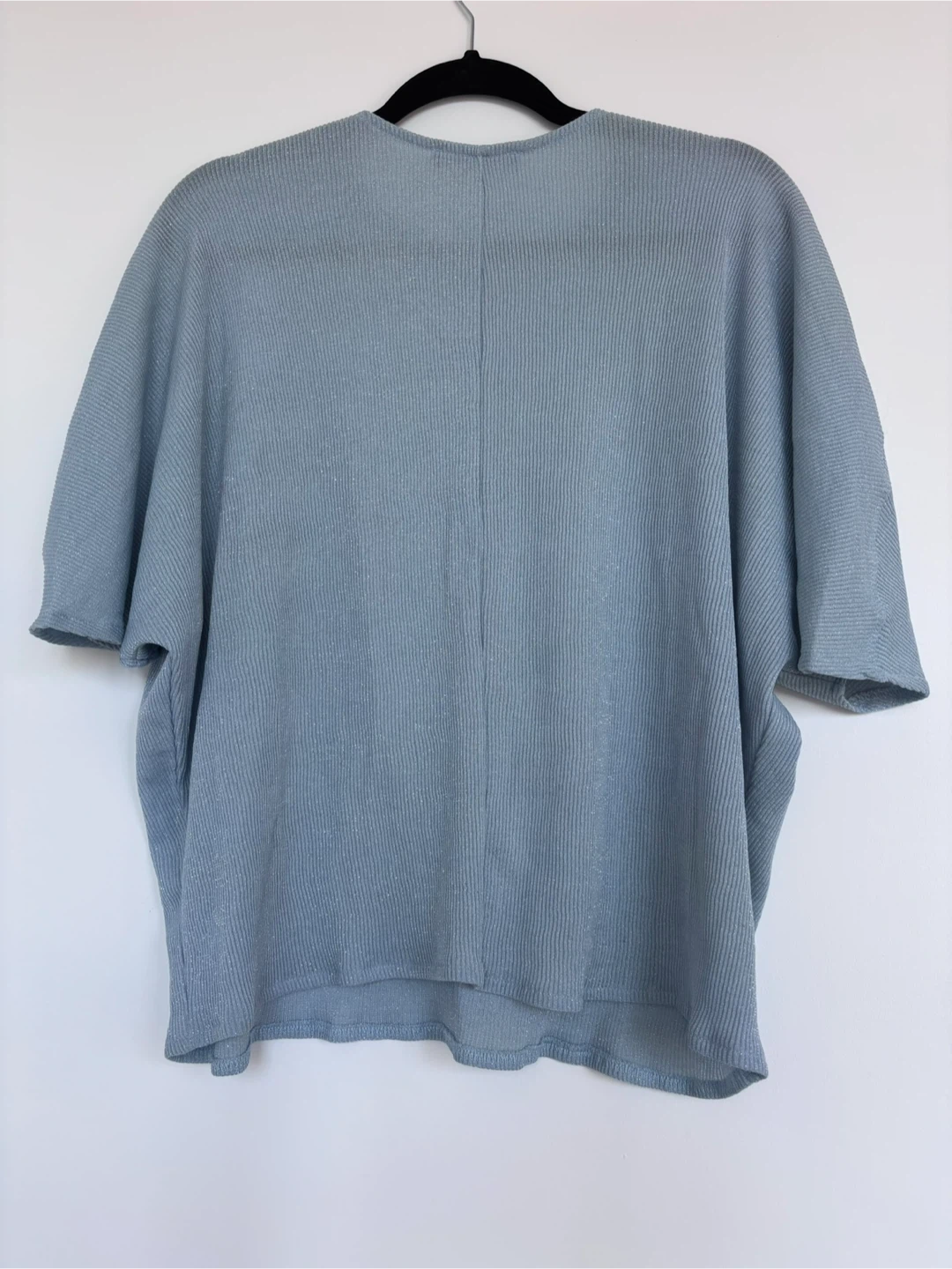 Mango Blue Sparkly Ribbed Top - XS - photo 3