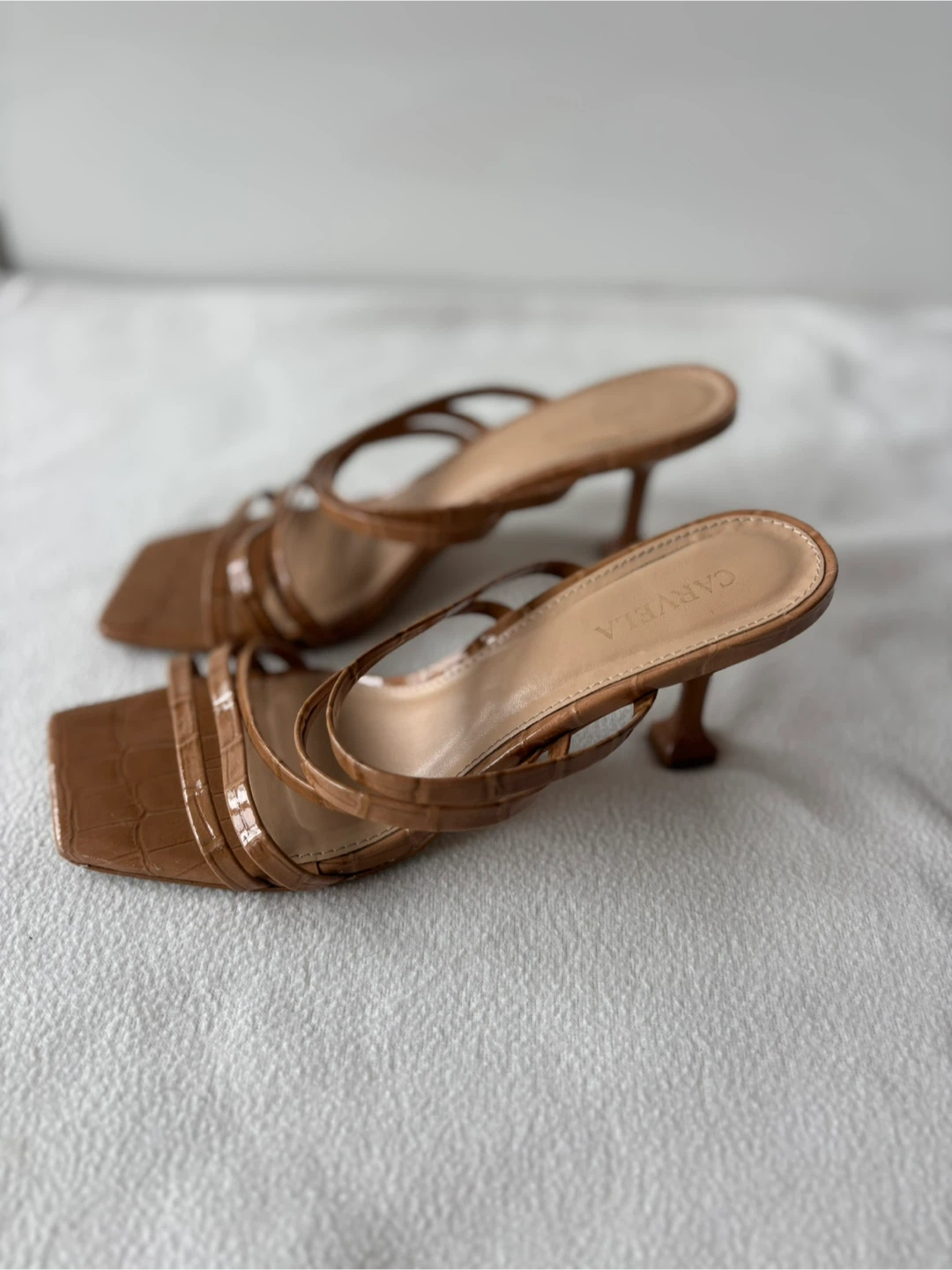 Carvela Croc Embossed Heeled Sandals - photo 2