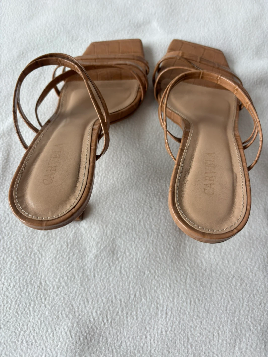 Carvela Croc Embossed Heeled Sandals - photo 4