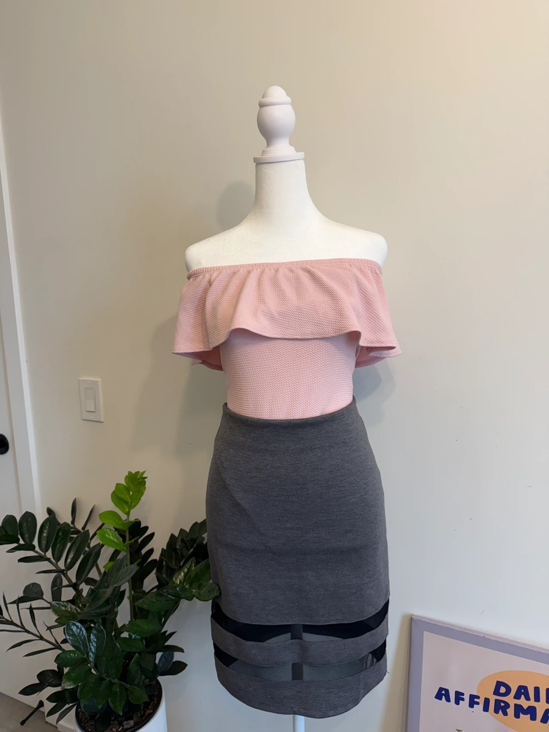 Pink Off-the-Shoulder Ruffle Bodysuit - photo 3
