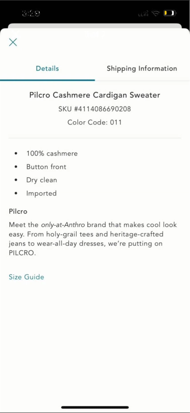 BNWT Anthropologie Pilcro 100% Cashmere Sweater Cardigan S - photo 5