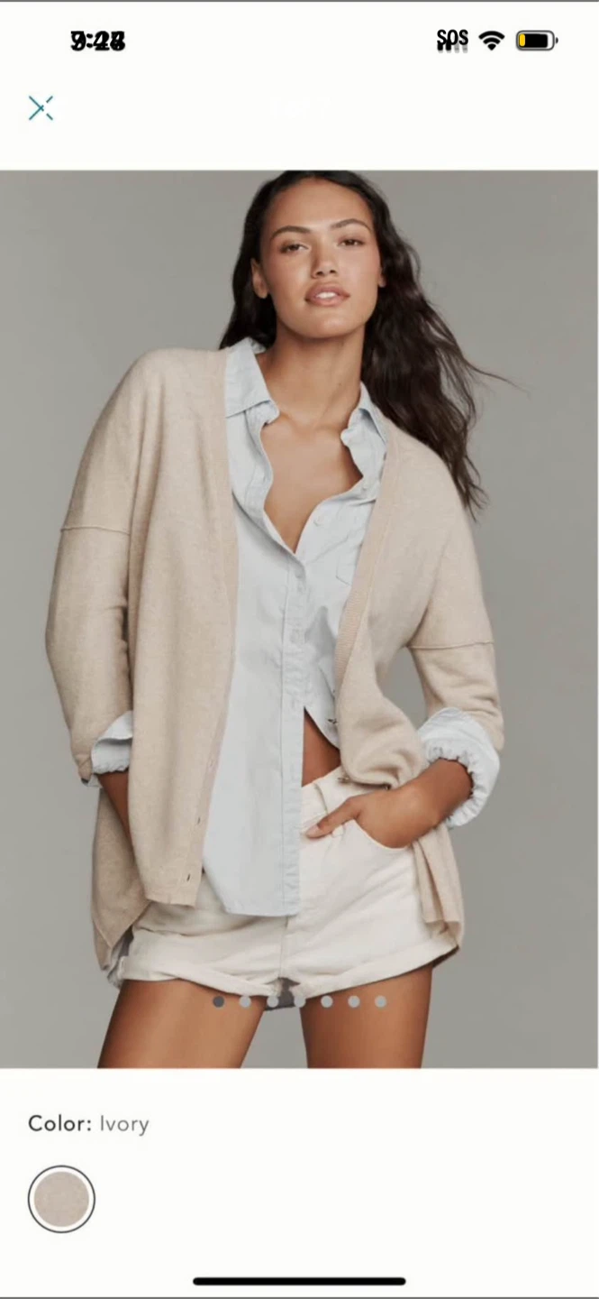BNWT Anthropologie Pilcro 100% Cashmere Sweater Cardigan S