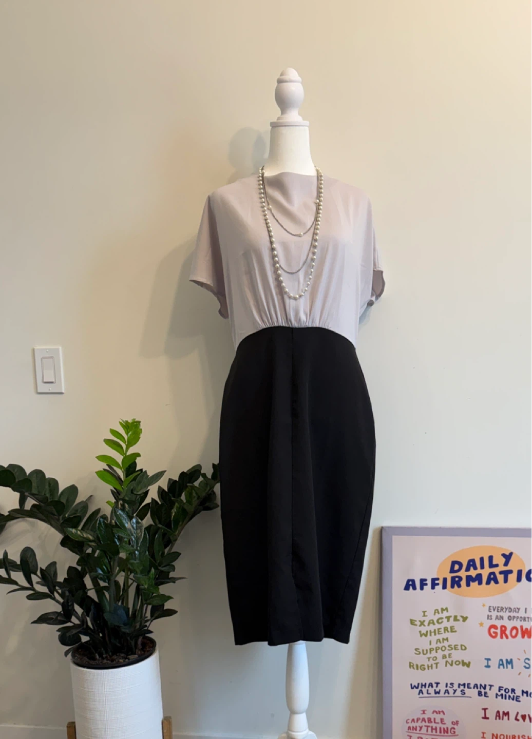 ZALORA Collection Women's Two-Tone Dress - Size L - photo 3