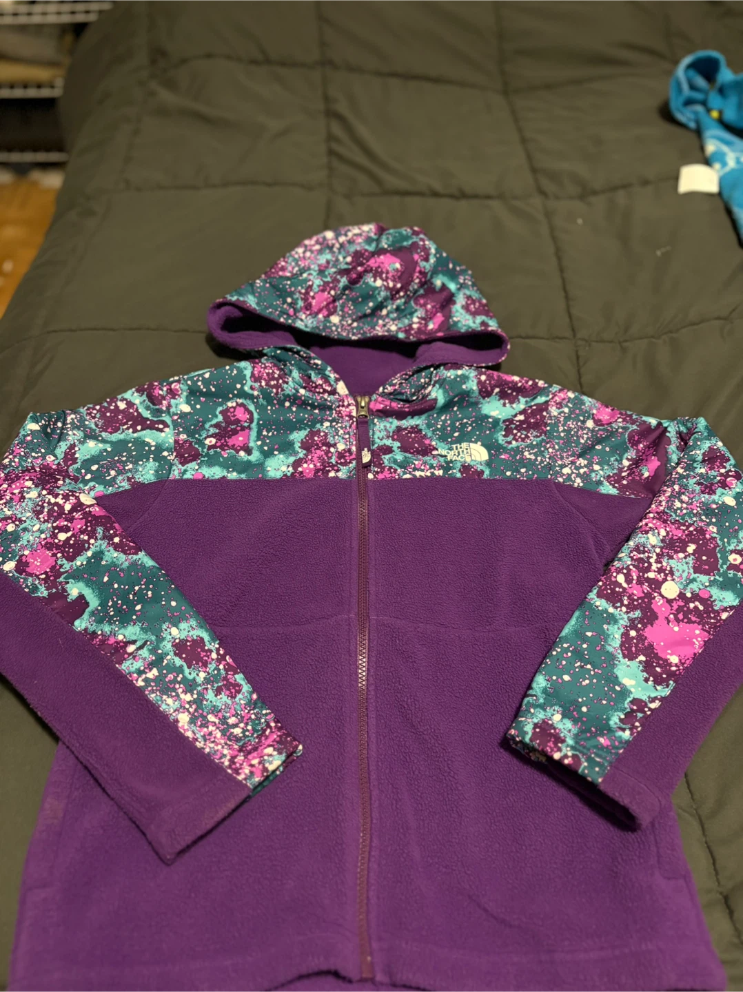 The North Face Purple Fleece Hoodie Youth M/M