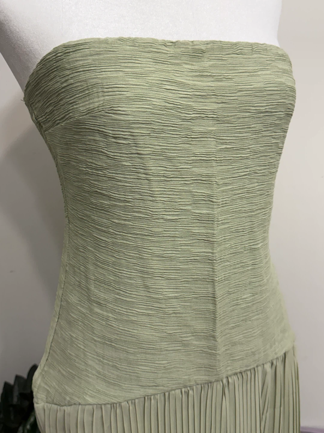 Strapless Pleated Maxi Dress - photo 4