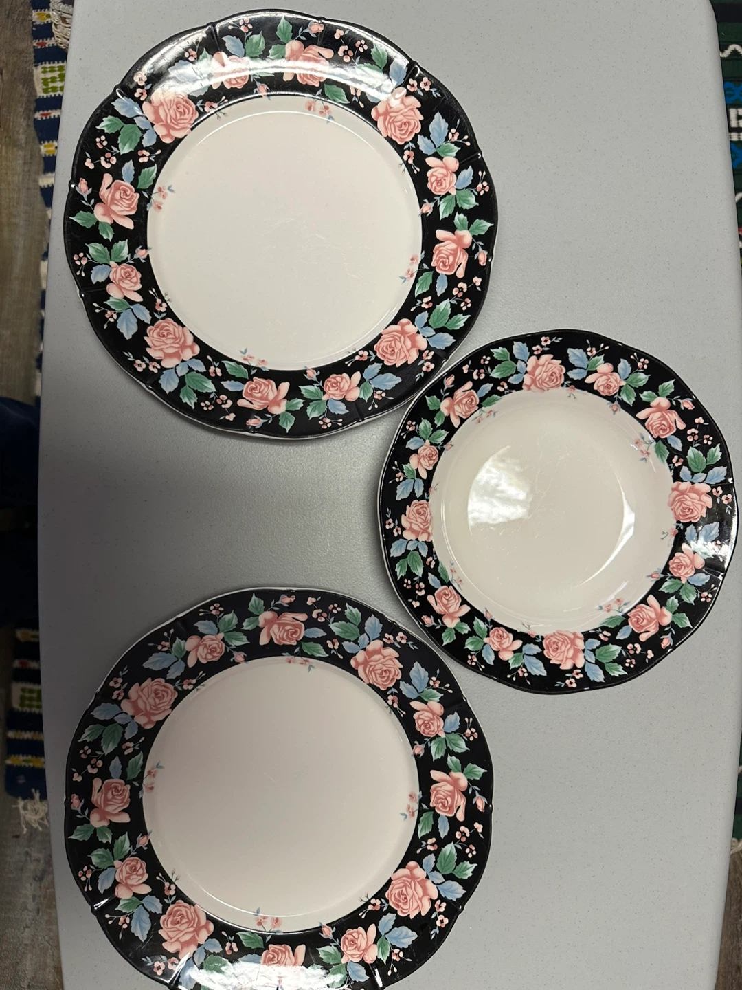 Sango Victoria's Garden Dinner Plates - Set of 3