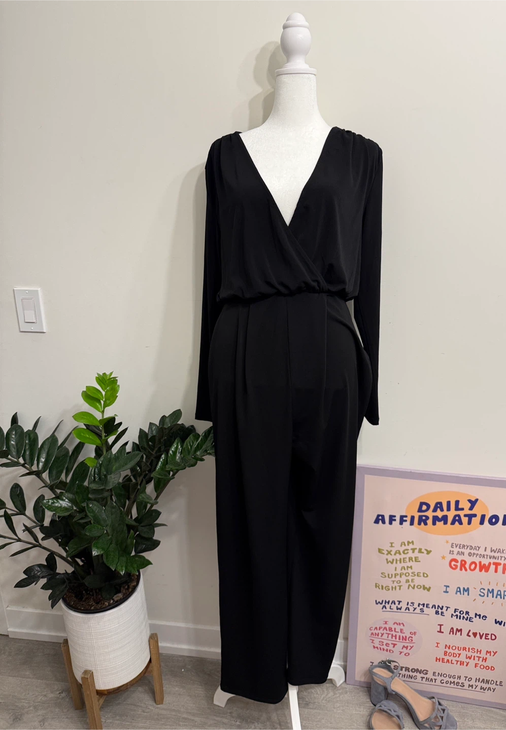 H&M Black Long Sleeve Jumpsuit Size S - photo 2