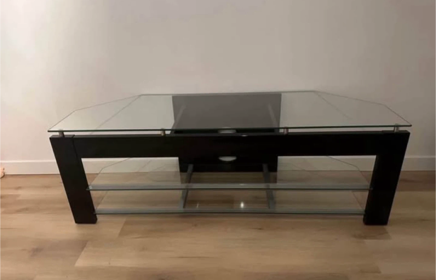 Glass and Wood TV Stand