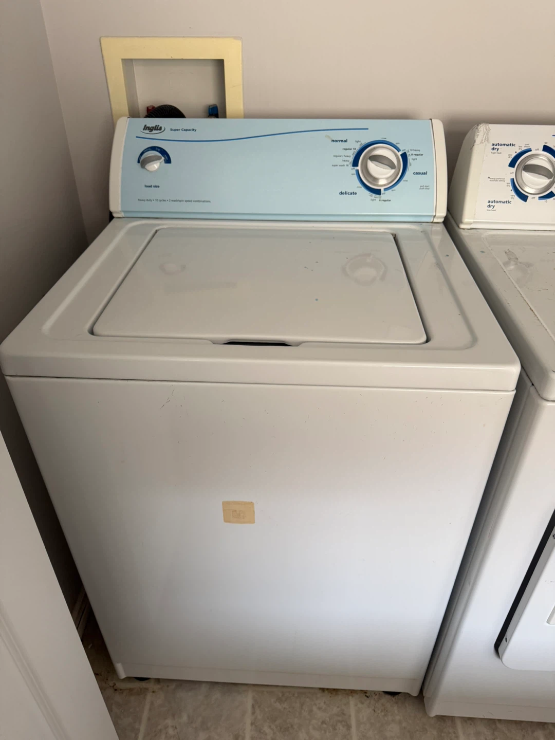 Inglis Super Capacity Top Load Washing Machine & Dryer Machine