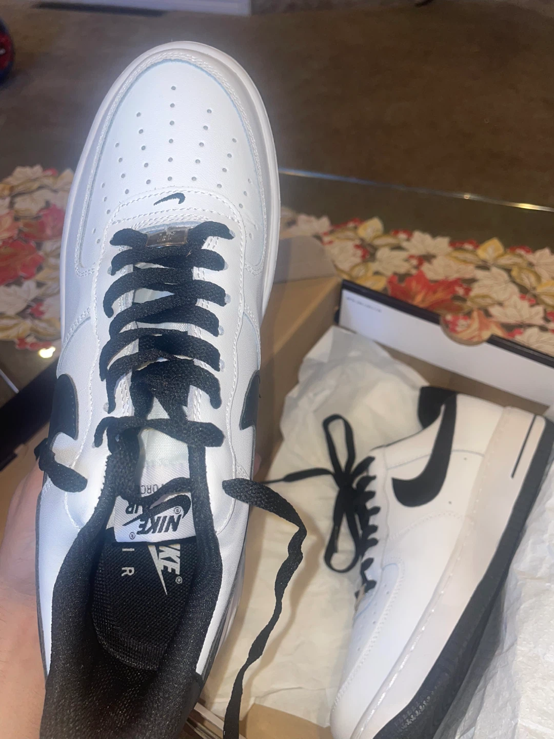 Nike Air Force 1 White/Black Sneakers - photo 3