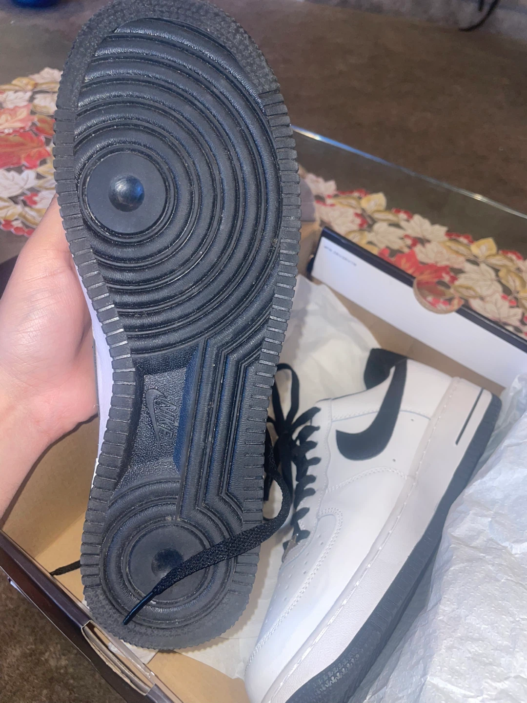 Nike Air Force 1 White/Black Sneakers - photo 4