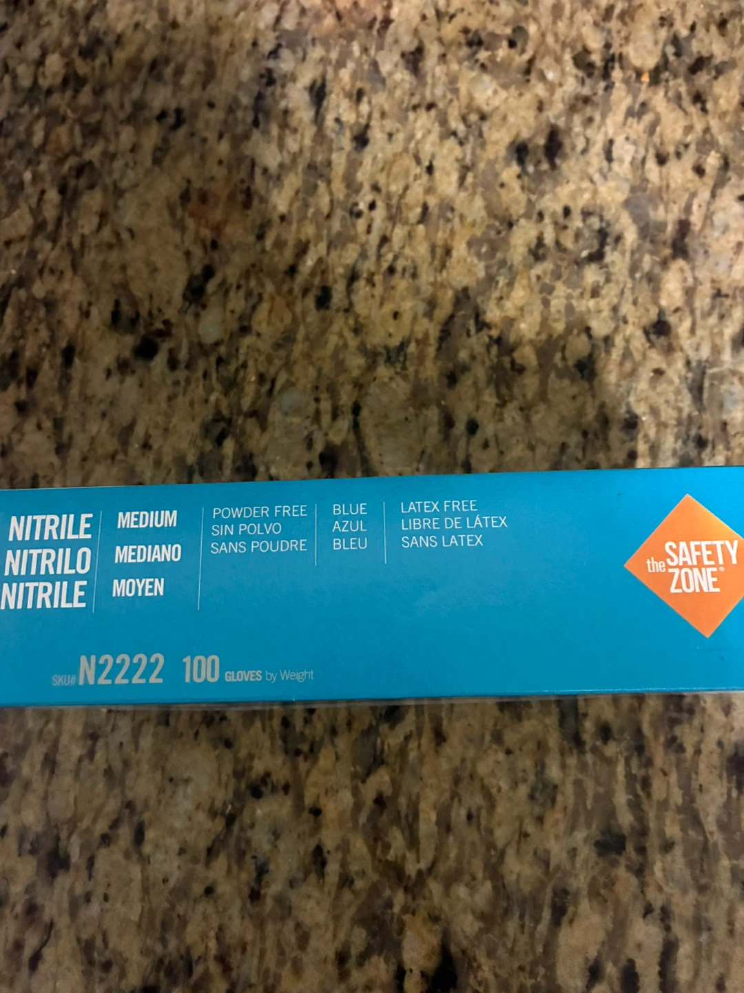 The Safety Zone Nitrile Gloves, Medium, Blue, 100 ct