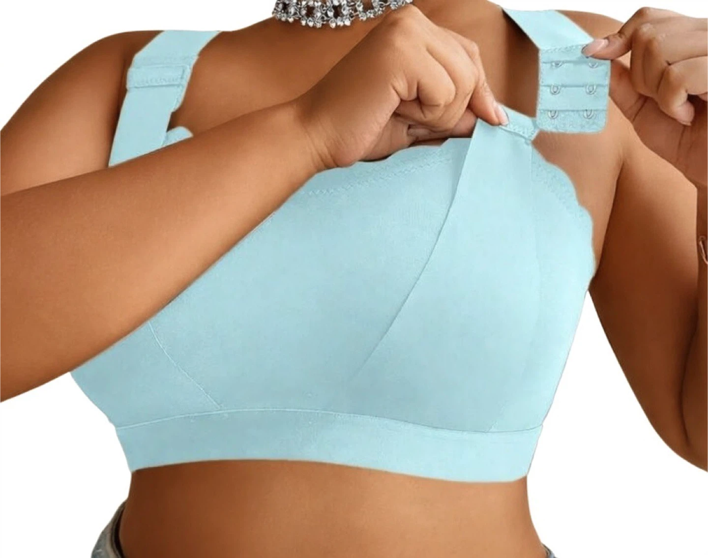 Light Blue Scalloped Sports Bra - photo 3