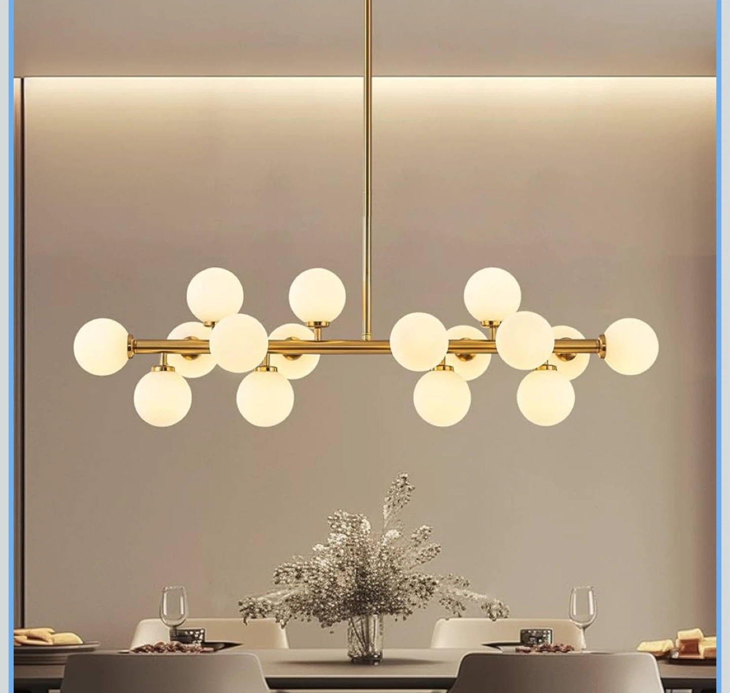 PiWWPi Chandelier 16-Light Modern Gold