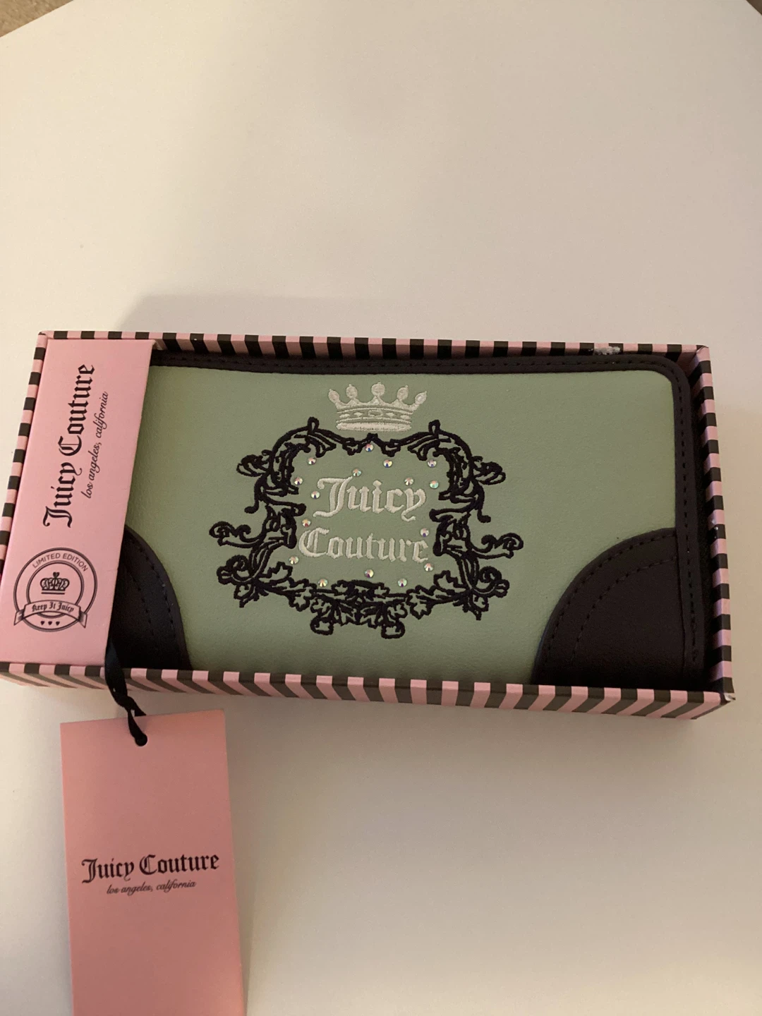 Juicy Couture Sage Green Heritage wallet