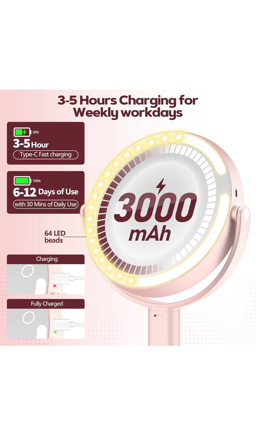 LED Makeup Mirror with 30X Magnification - photo 5