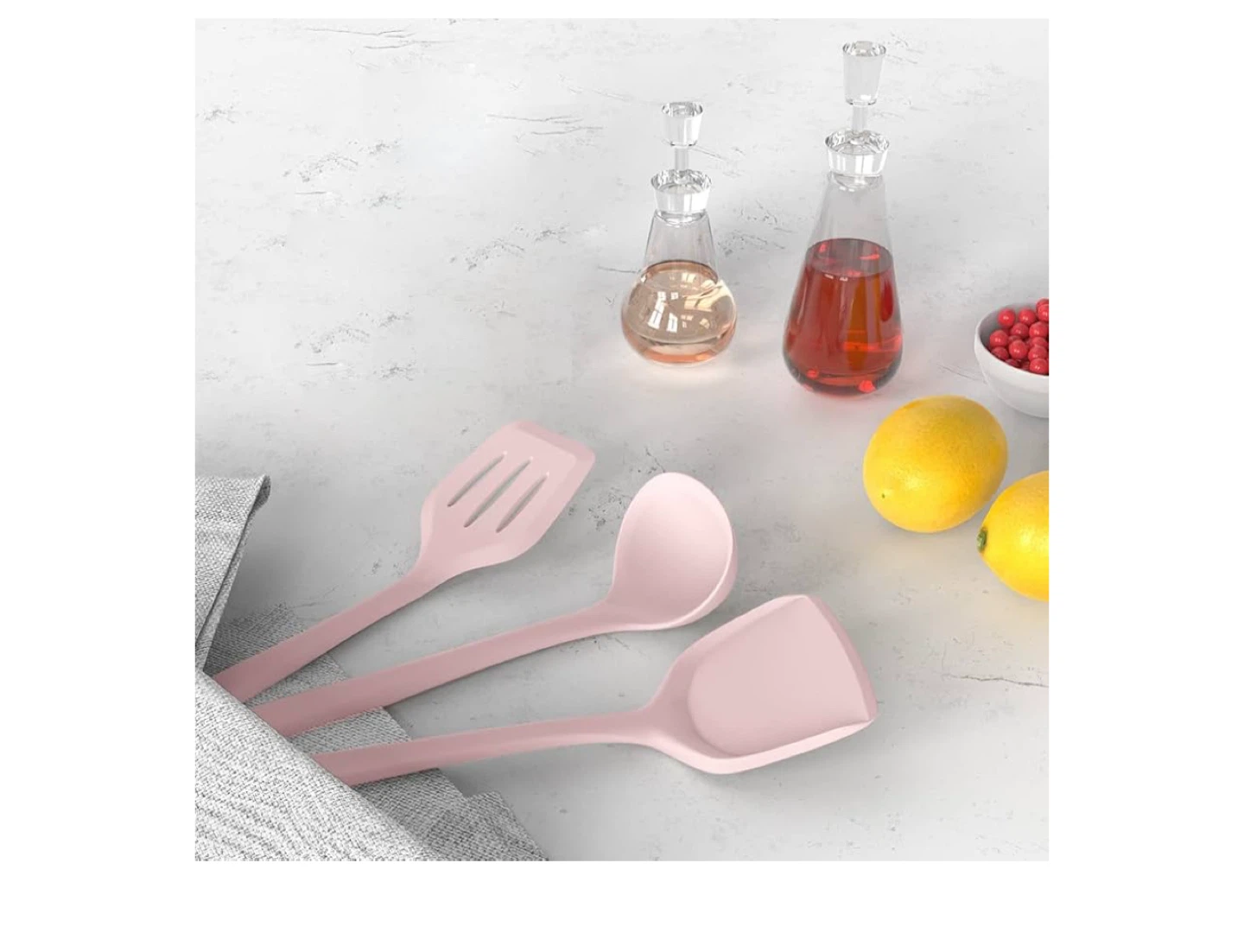 15-Piece Pink Silicone Kitchen Utensil Set - photo 3