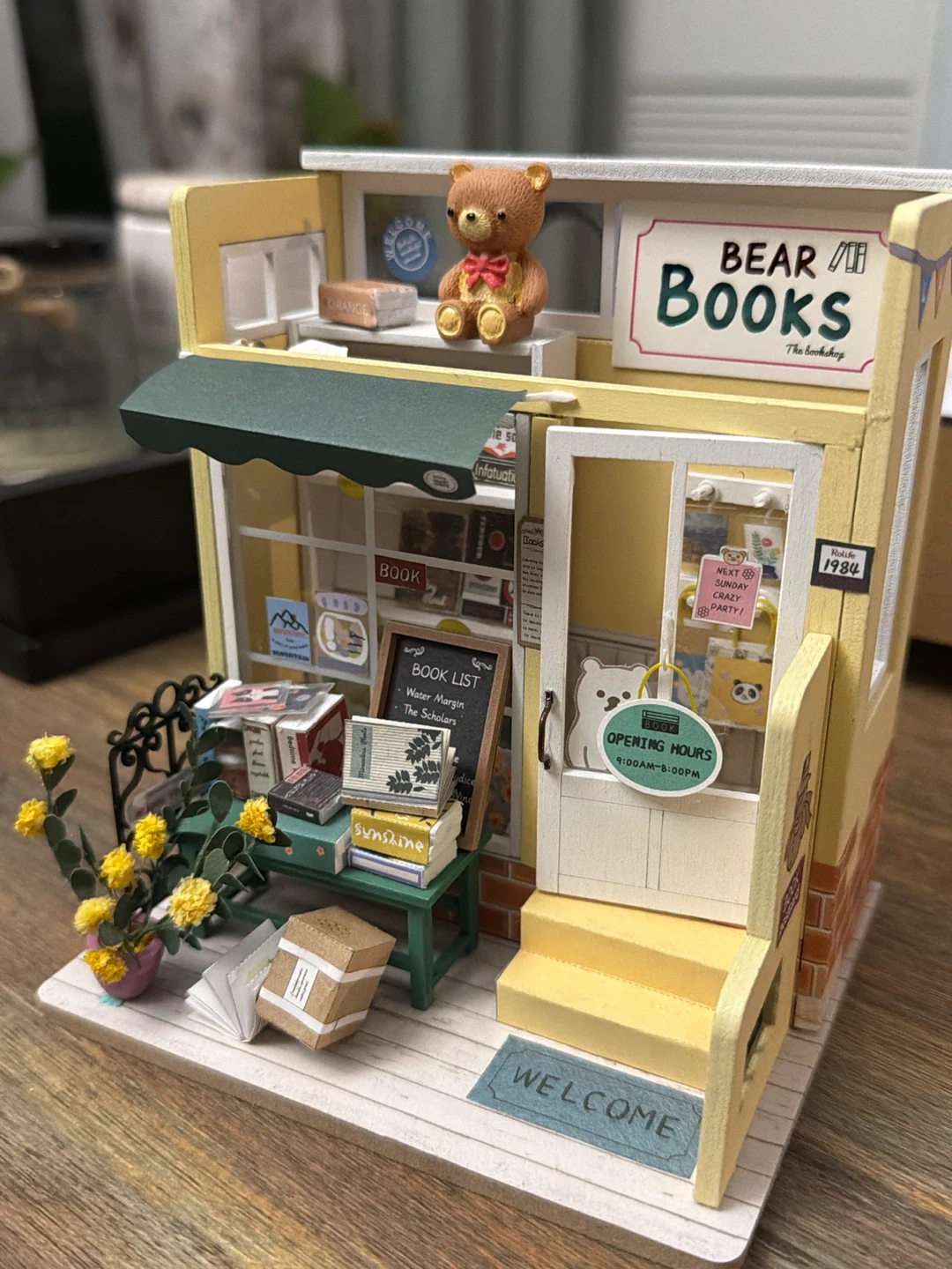 miniature bear bookshop