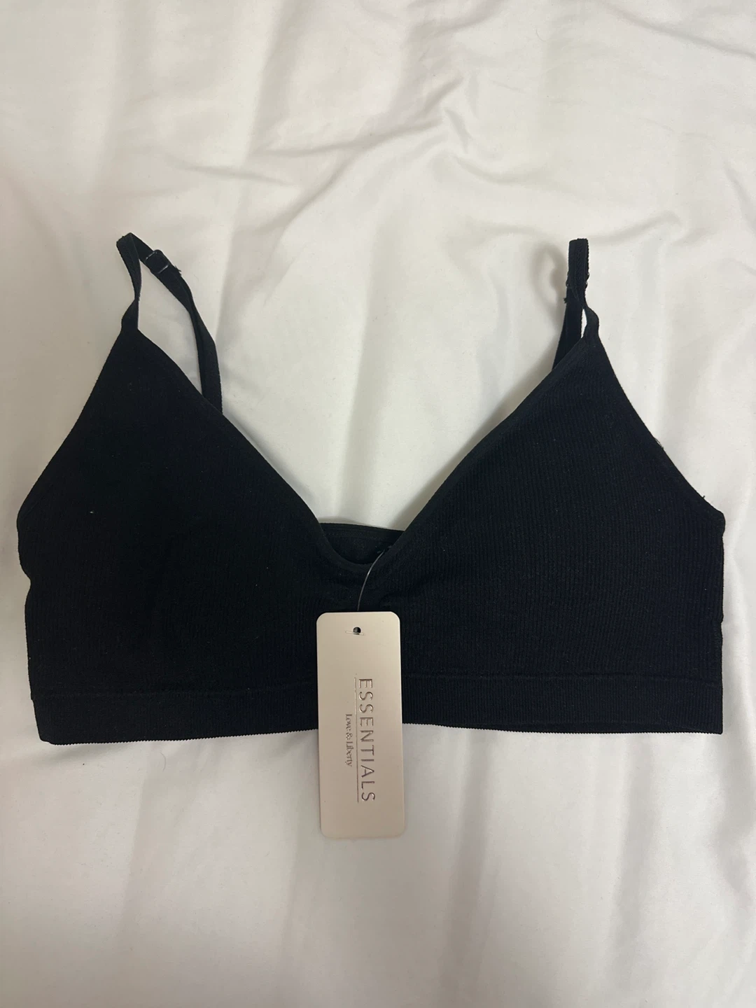Black Ribbed Bralette