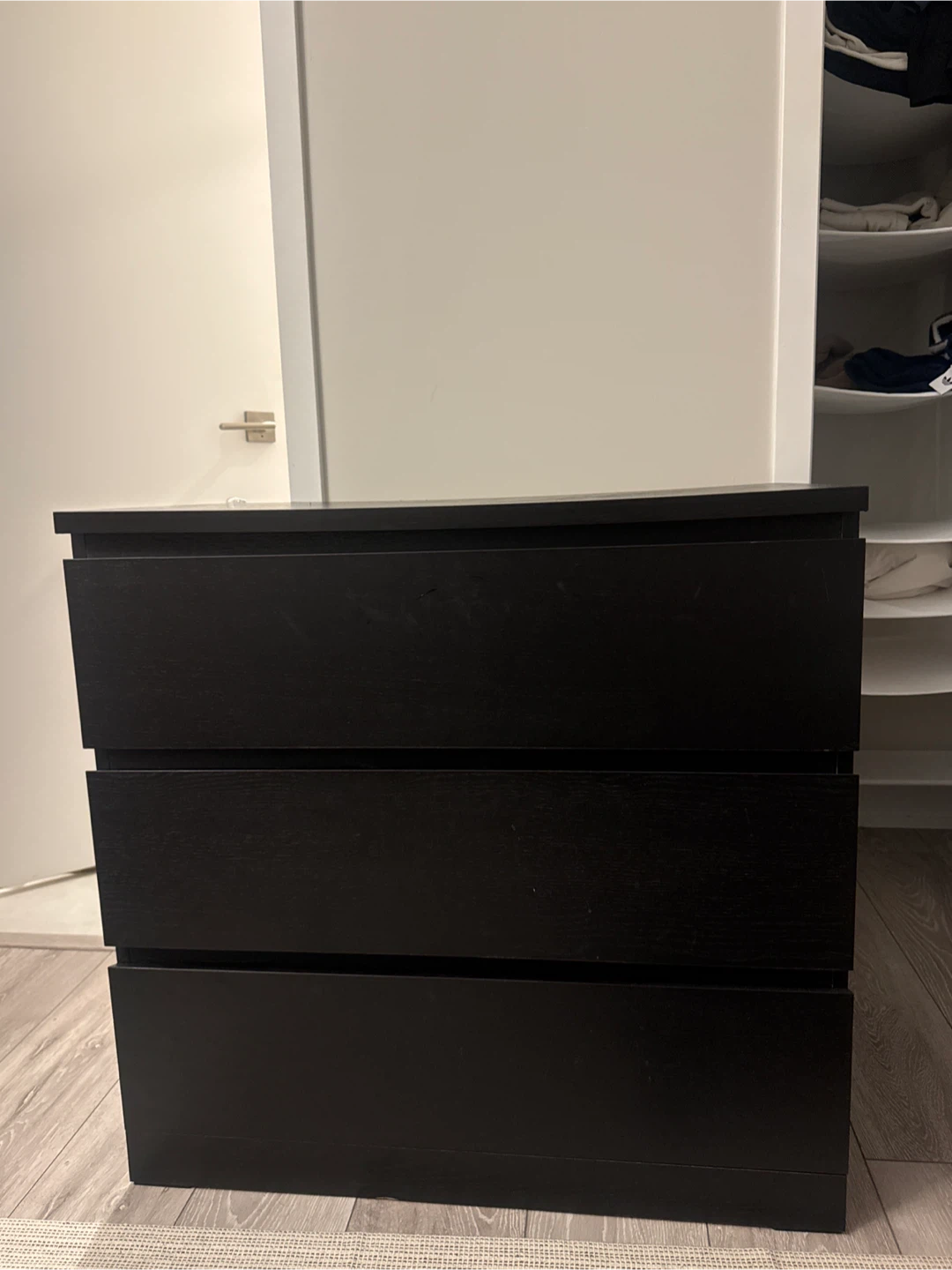 IKEA 3-Drawer Chest - Black-Brown