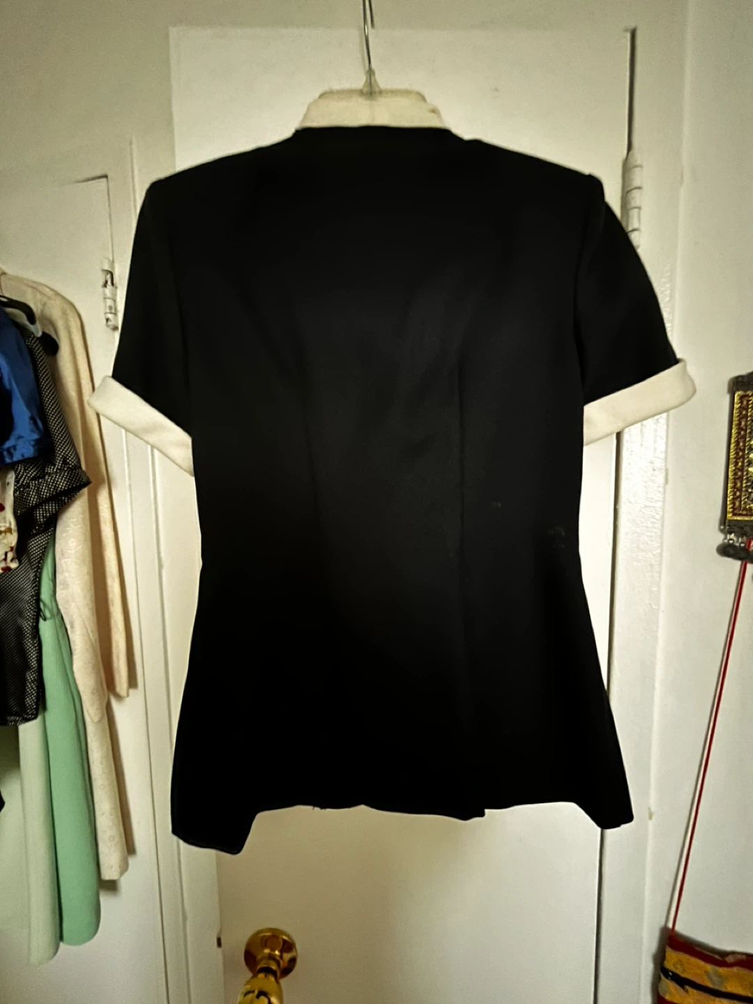 ALGO Black and Cream Short Sleeve Blazer - Size 4 - photo 5