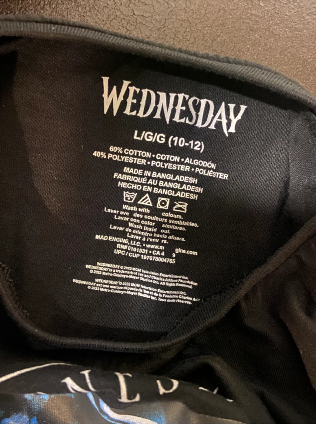 Wednesday Addams Long Sleeved Graphic Shirt L/G (10-12) - photo 5